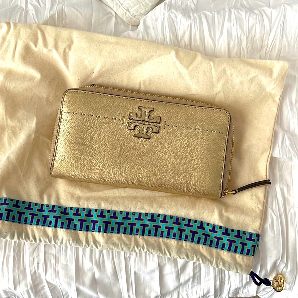 Gold Tory Burch Wallet
